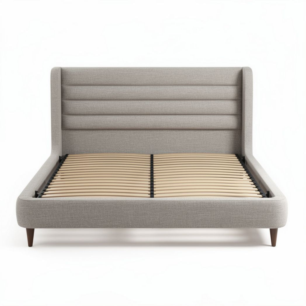 Bedframe van gestoffeerd materiaal voor de slaapkamer - 200 x 160 x 100cm