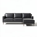 Lederen bank met chaise longue voor de woonkamer - 210 x 90 x 80cm