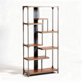 Boekenkast van staal en hout voor de studeerkamer - 180 x 80 x 40cm