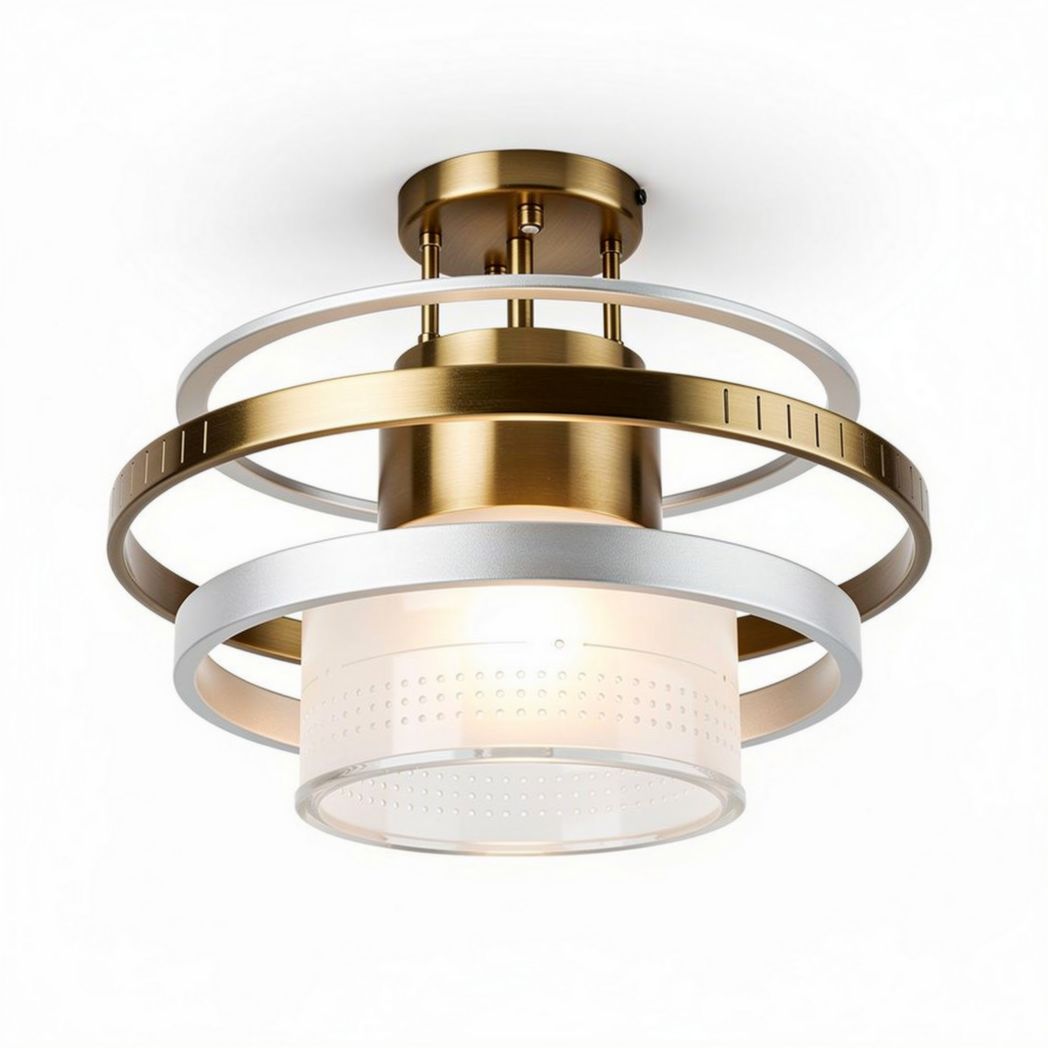 Plafondlamp van metaal voor de woonkamer - 25 x 25 x 15cm